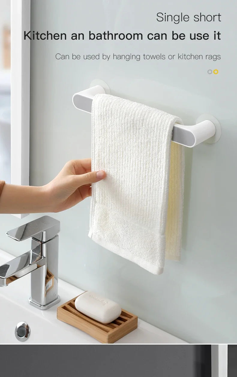 Self Adhesive Wall Mounted Towel Rack Bar Kitchen Organizer