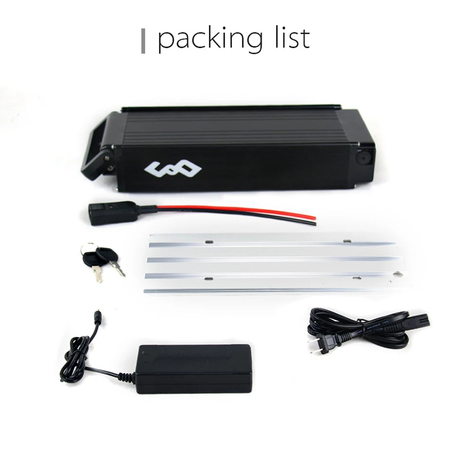 Rear Rack Battery 36V15Ah 48V15Ah 52V20Ah 24 26 28 Inches