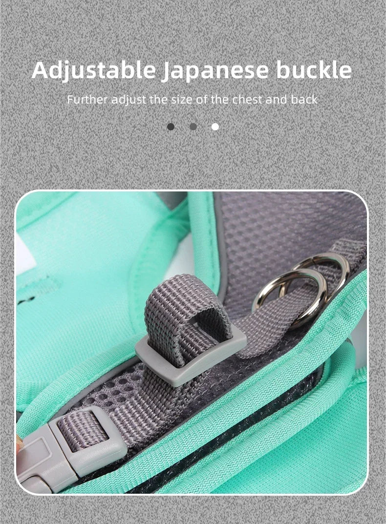 Adjustable Vest Dog Harness for Small Dogs Reflective Leash