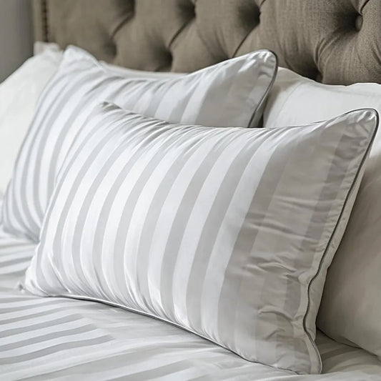 White Queen Size Bed Pillows Set Of 2 100TC Machine Washable