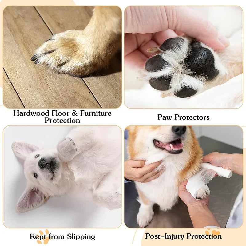 Non Slip Dog Socks Large Waterproof Silicone Grip For Senior Dogs Indoor Walking