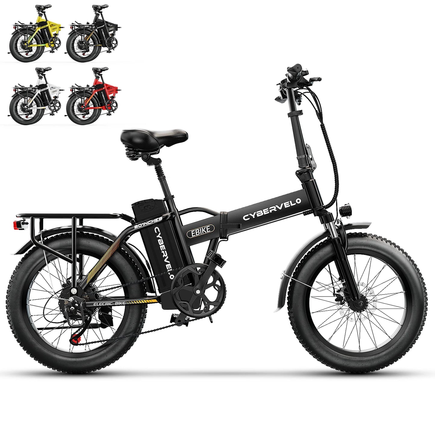 1000W Folding Electric Bike With Removable 48V 20Ah Battery