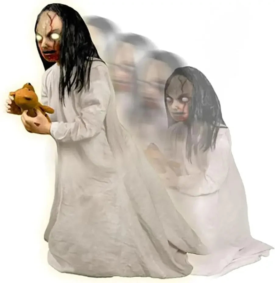 Motion Activated Lunging Lily The Demonic Zombie Girl Animatronic Halloween Decoration Indoor or Covered Use