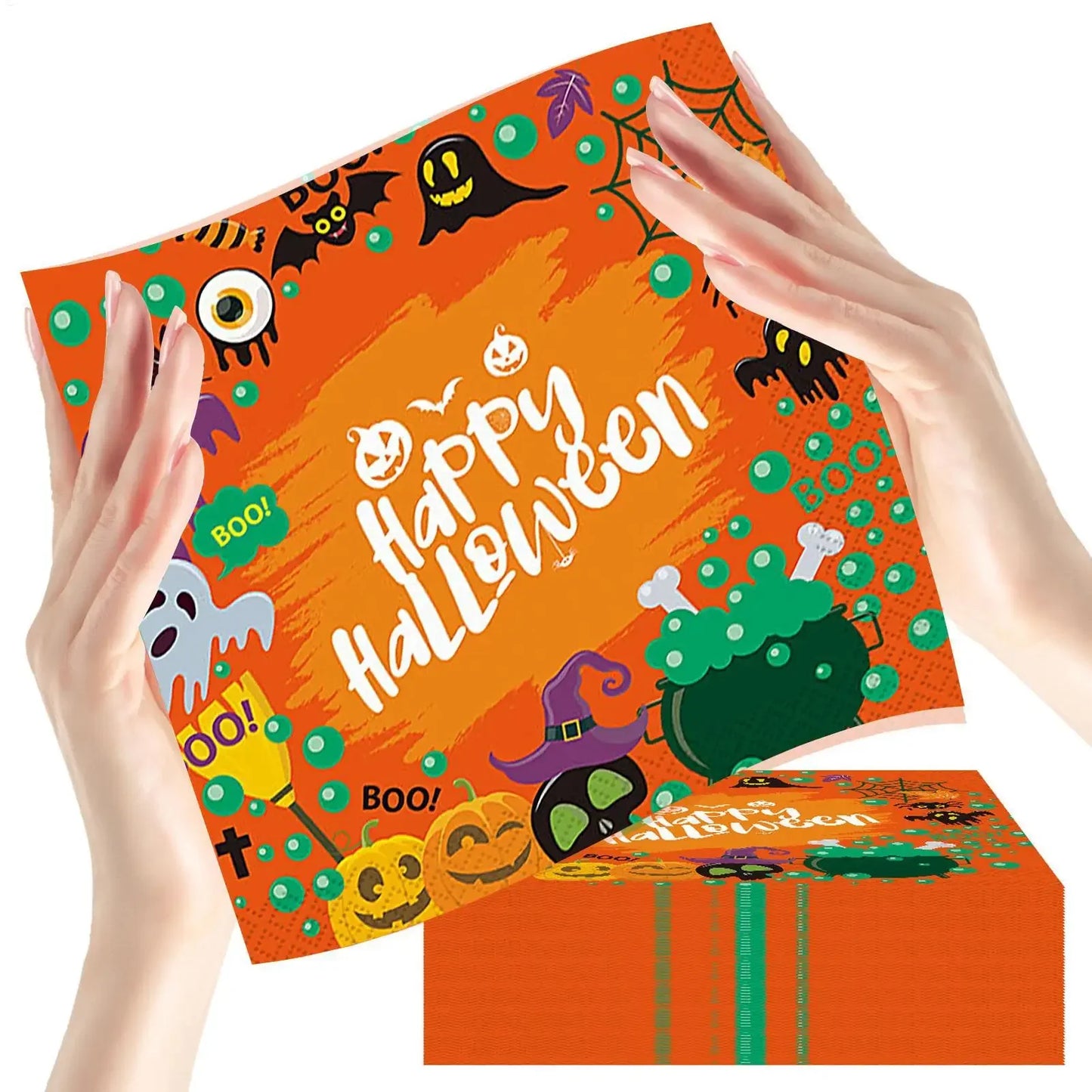 Halloween Paper Napkins 20 Sheets Ghost Skull Design