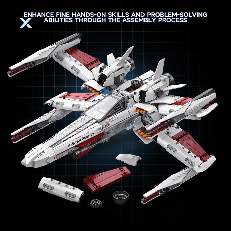1109 Piece Stand Display Bracket Building Blocks For X Wing Space Wars Fighter