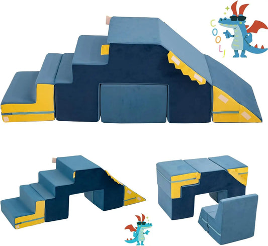Climbing Toys Foam Soft Play for Toddlers Dinosaur Foldable Soft Climber Play Set Indoor Beginner Playground Toddler Climber