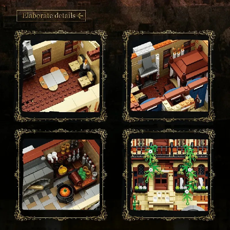 3800 Pieces Juliet Balcony Modular Building Blocks Kit Compatible With Lego Kids