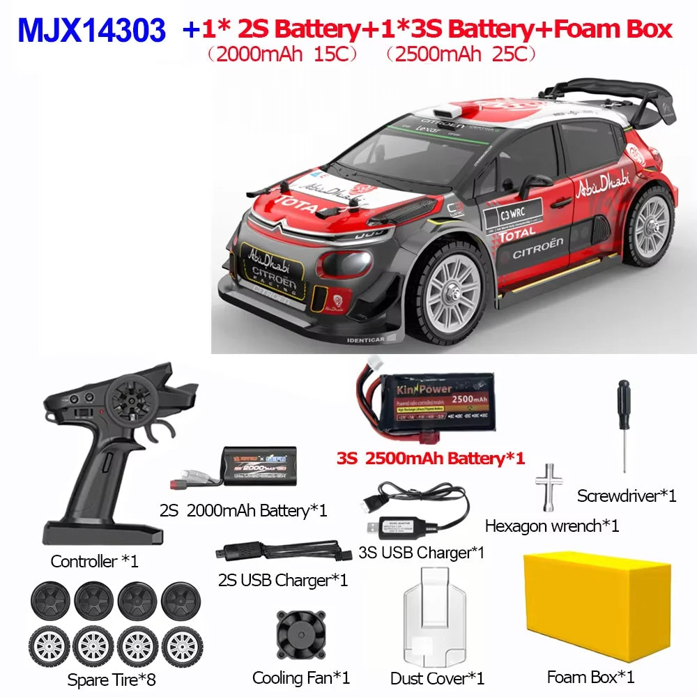 1 To 14 MJX 14303 RC Drift Car 2.4G Speed Brushless 4WD
