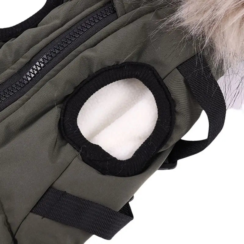 Winter Dog Coat With Harness Waterproof Hooded Jacket For Small Medium Dogs