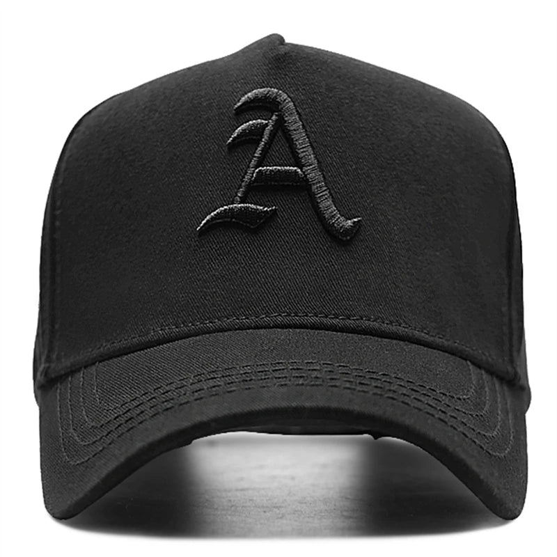 Unisex A Letter Embroidered Baseball Cap Outdoor Adjustable Sun Protection Hat