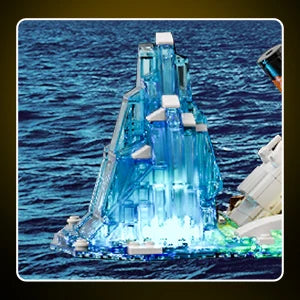 Titanic Building Set With LED 2 In 1 Ship Model And Glacier Display Stand