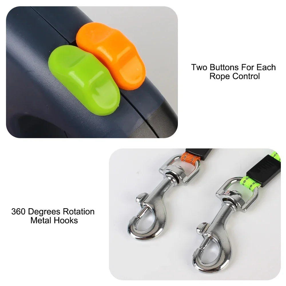 3m Dual Dog Leash With Flashlight And Waste Bag Box