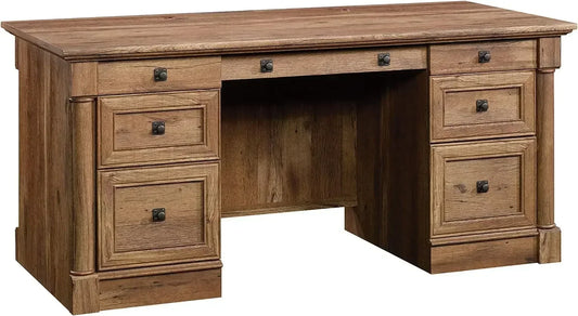 Palladia Executive Desk Engineered Wood Vintage Oak Finish