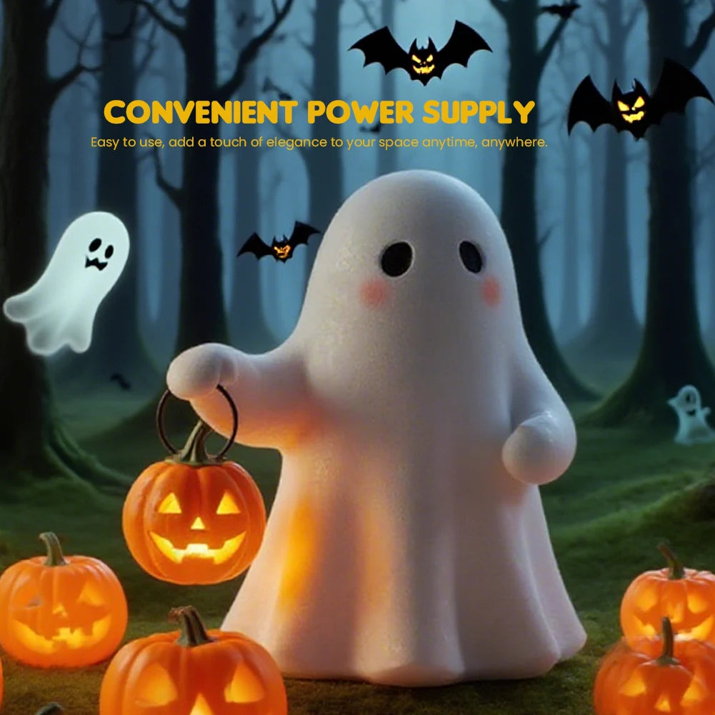 Halloween 3D LED Ghost Night Light Campfire Figurine Decor