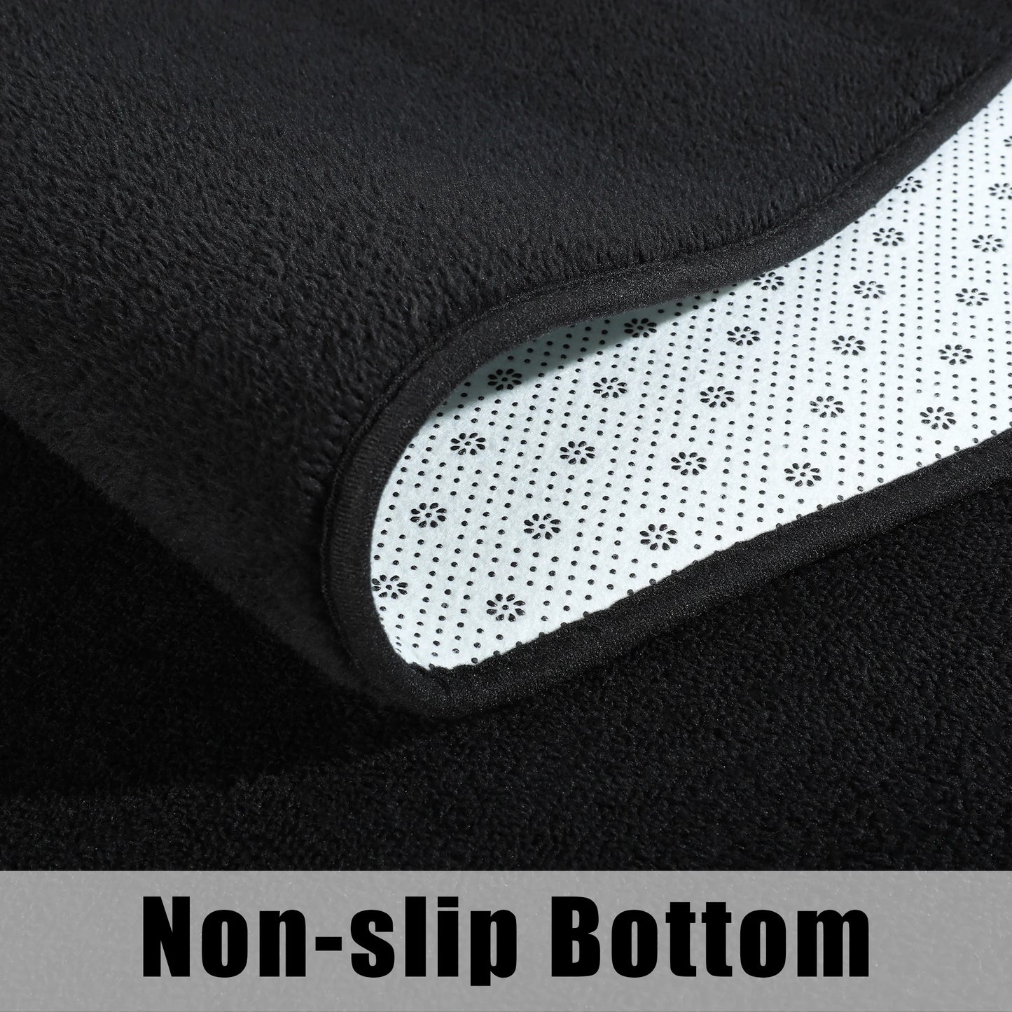 Black Rugs Living Room Carpet Nonslip Bedside Rugs Large Soft Floor Rug Children Game Mat Rectangular Home Decoration