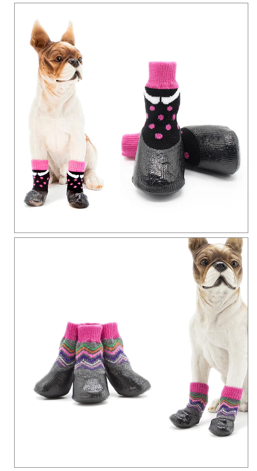 Waterproof Dog Boots Non Slip Rain Snow Socks for Small Medium Large Dogs
