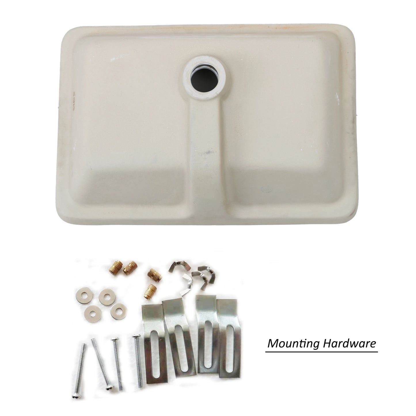 Meje Undermount Rectangular Ceramic Bathroom Sink Vessel