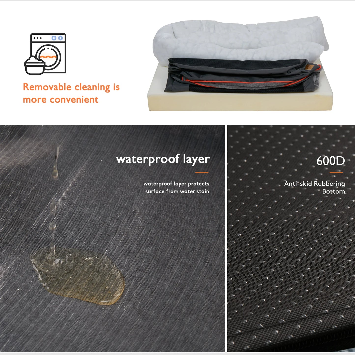 Jumbo Orthopedic Dog Bed Memory Foam Waterproof Bolstered