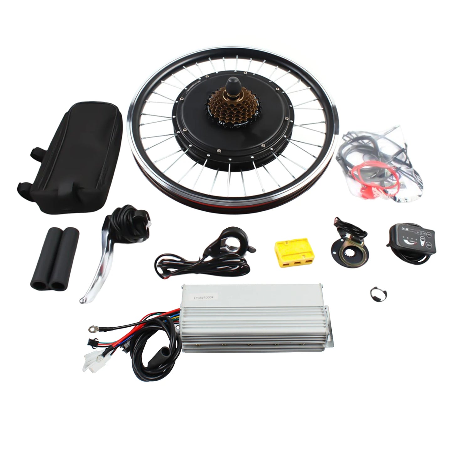 48V 1000W Ebike Conversion Kit Rear Wheel For Easy Install