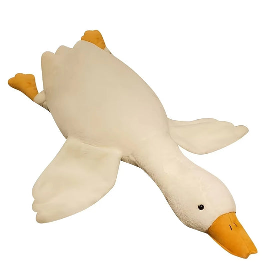 Large Plush White Duck Dog Toy Realistic Goose Design Chew And Play