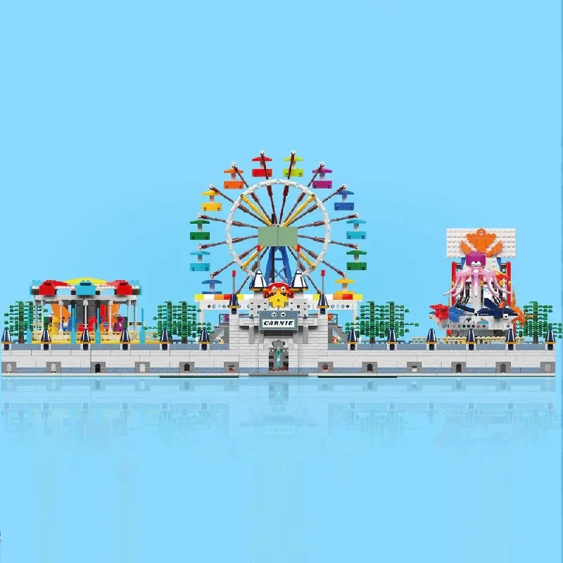 5220 Pieces Amusement Park Building Blocks Ferris Wheel Carousel Modular Set