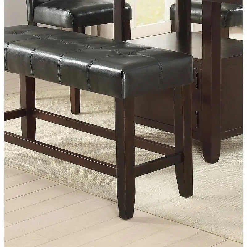 6 Piece Counter Height Dining Set With Faux Marble Table And Storage