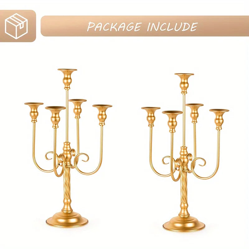 5 Iron Candle Holders For Weddings And Banquets Decor