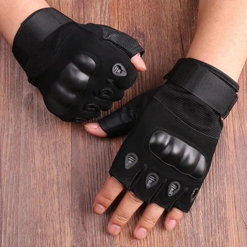 Unisex Motorcycle Gloves Tactical Shooting Knuckle Protection Full Finger