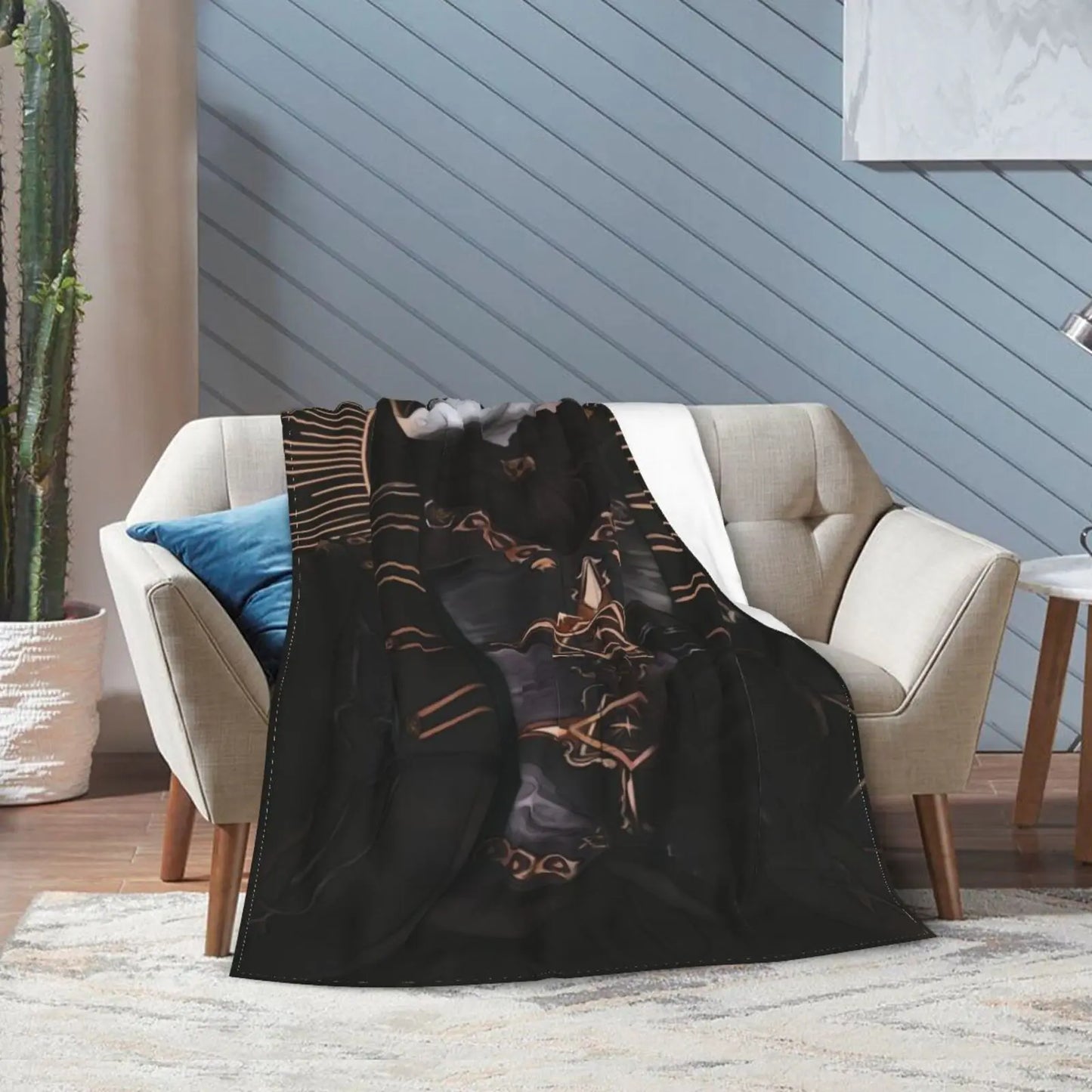 Ghost Band Themed Poster Fleece Blanket For Halloween Decor