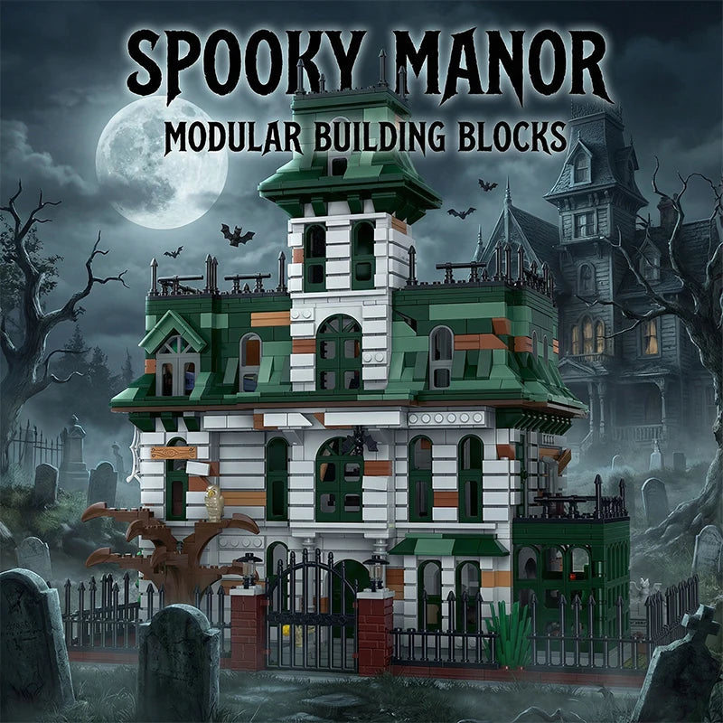 Addams Spooky Manor Building Blocks Nightmare Castle Model Toy for Adults