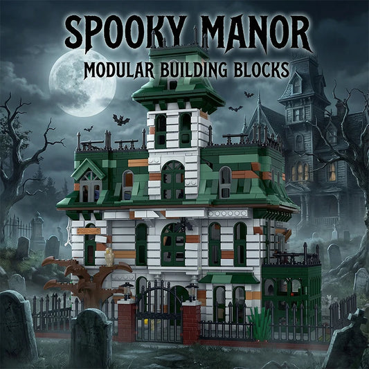 Addams Spooky Manor Building Blocks Nightmare Castle Model Toy for Adults