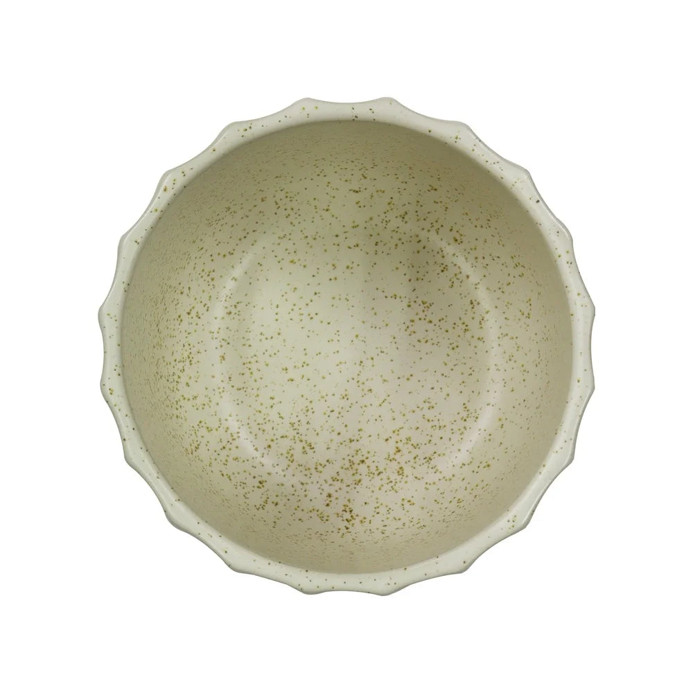 Ceramic Ribbed Vase 4.5 Inch Cream White Indoor Plants Home Decor