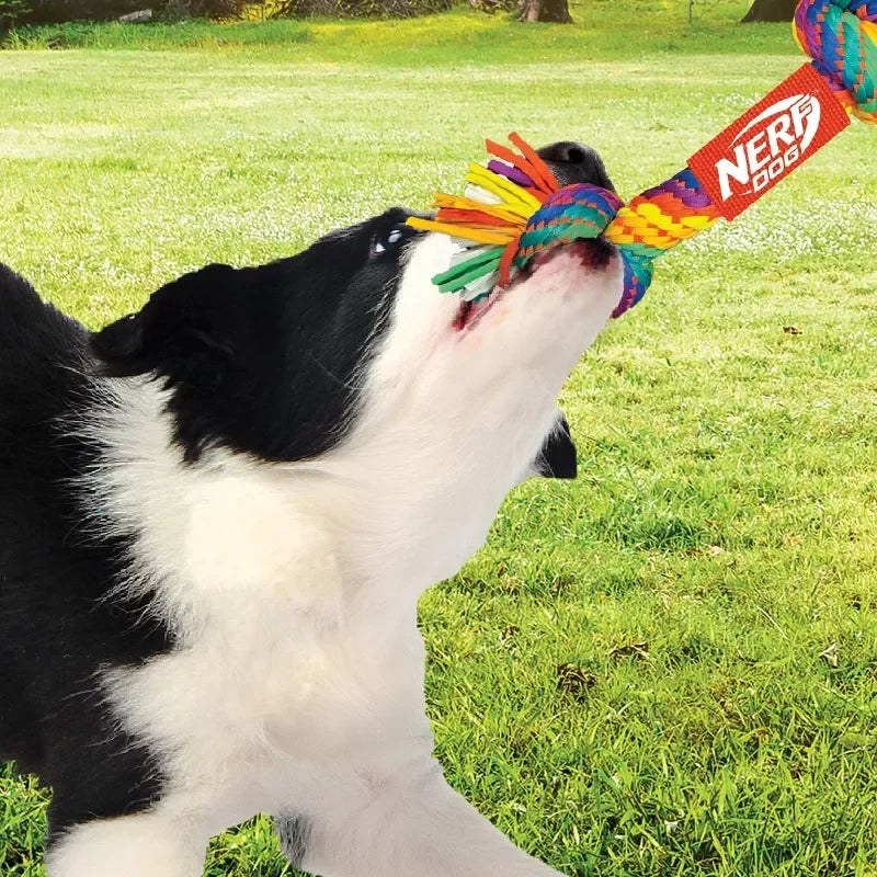 2 Inch T Shirt Rope Dog Toy With 2 Knots Thick Woven Tug