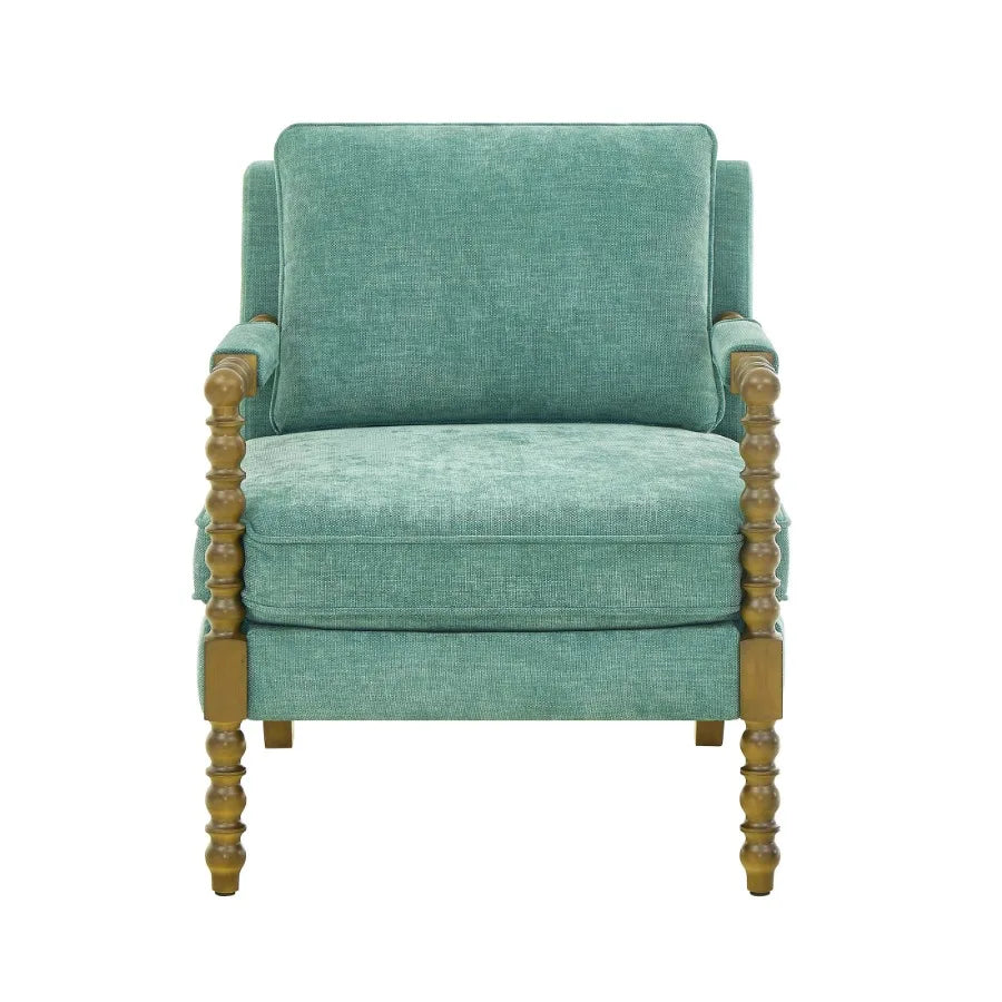 Pioneer Woman Spindle Accent Chair Antique White Upholstery