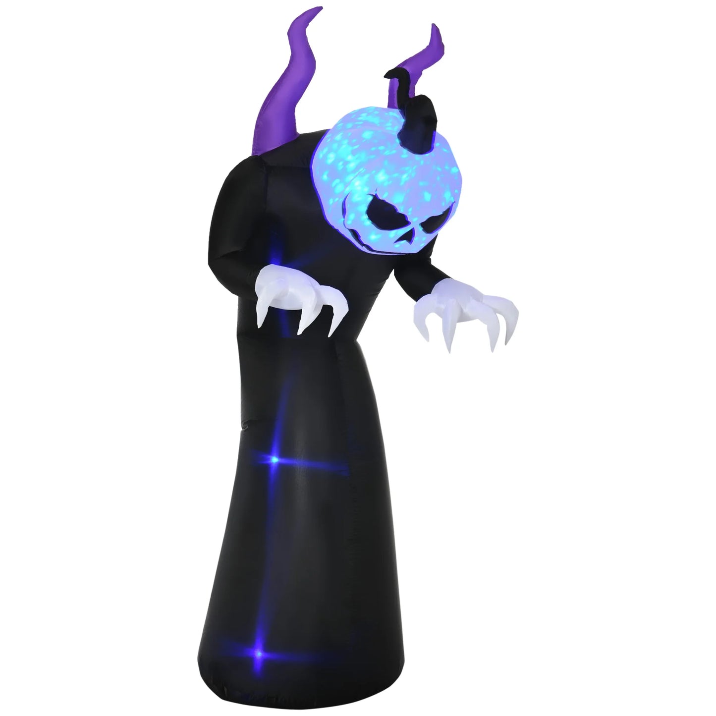 Seven Foot Inflatable Halloween Skeleton Ghost Outdoor LED