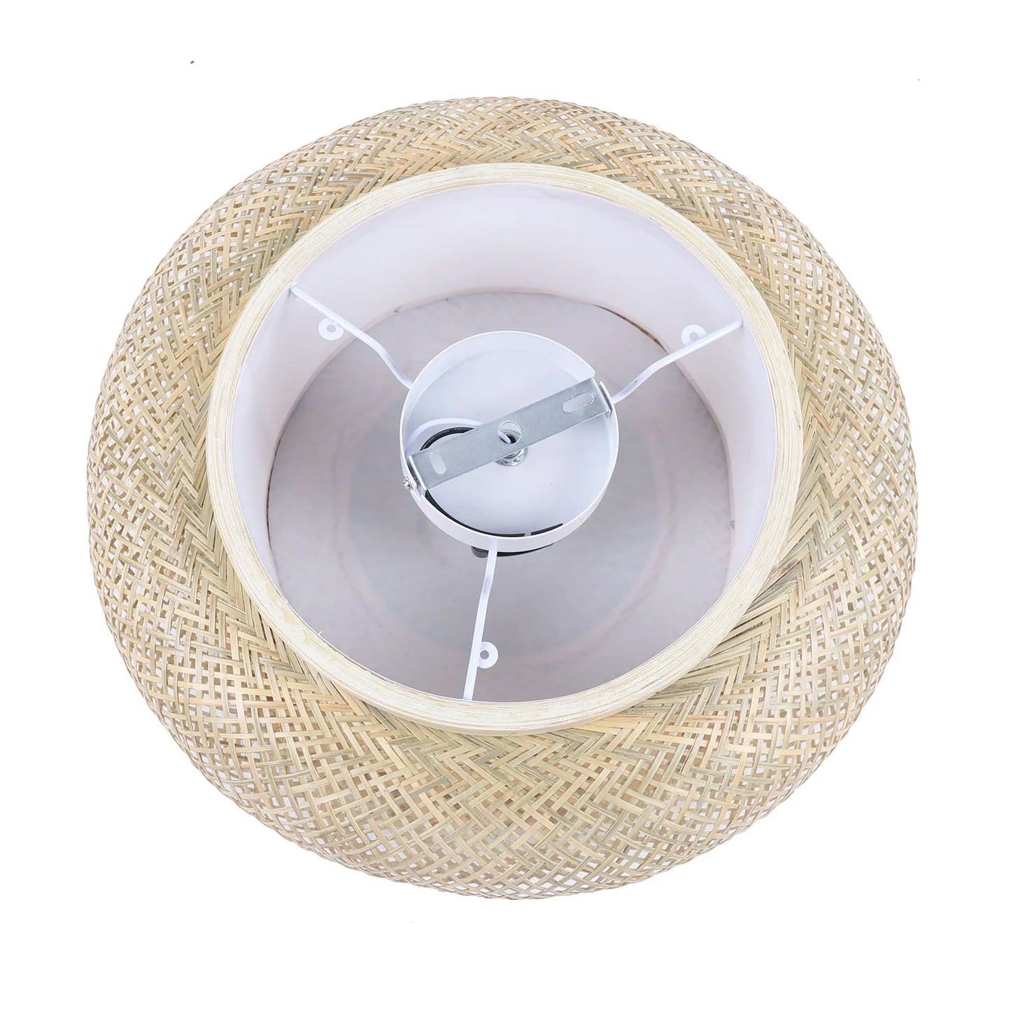 E27 Bamboo Flush Mount Ceiling Light Rustic Rattan Hanging Lamp 3-Lamp 110V 220V 40cm 50cm Bulb Not Included
