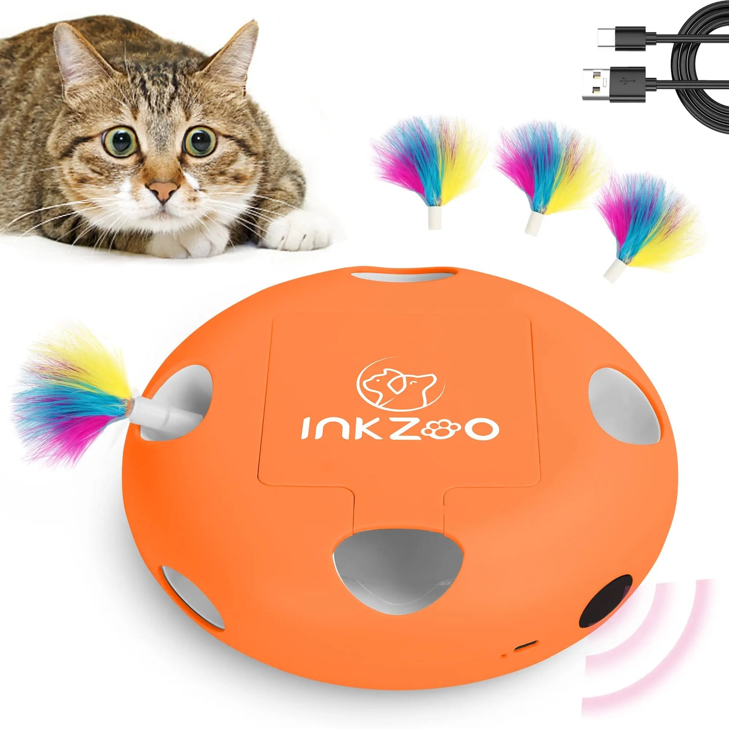 INKZOO Interactive Cat Toys For Indoor Cats Whack A Mole