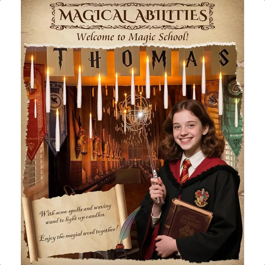 Halloween Floating Candles With Wand LED Lights 20Pcs