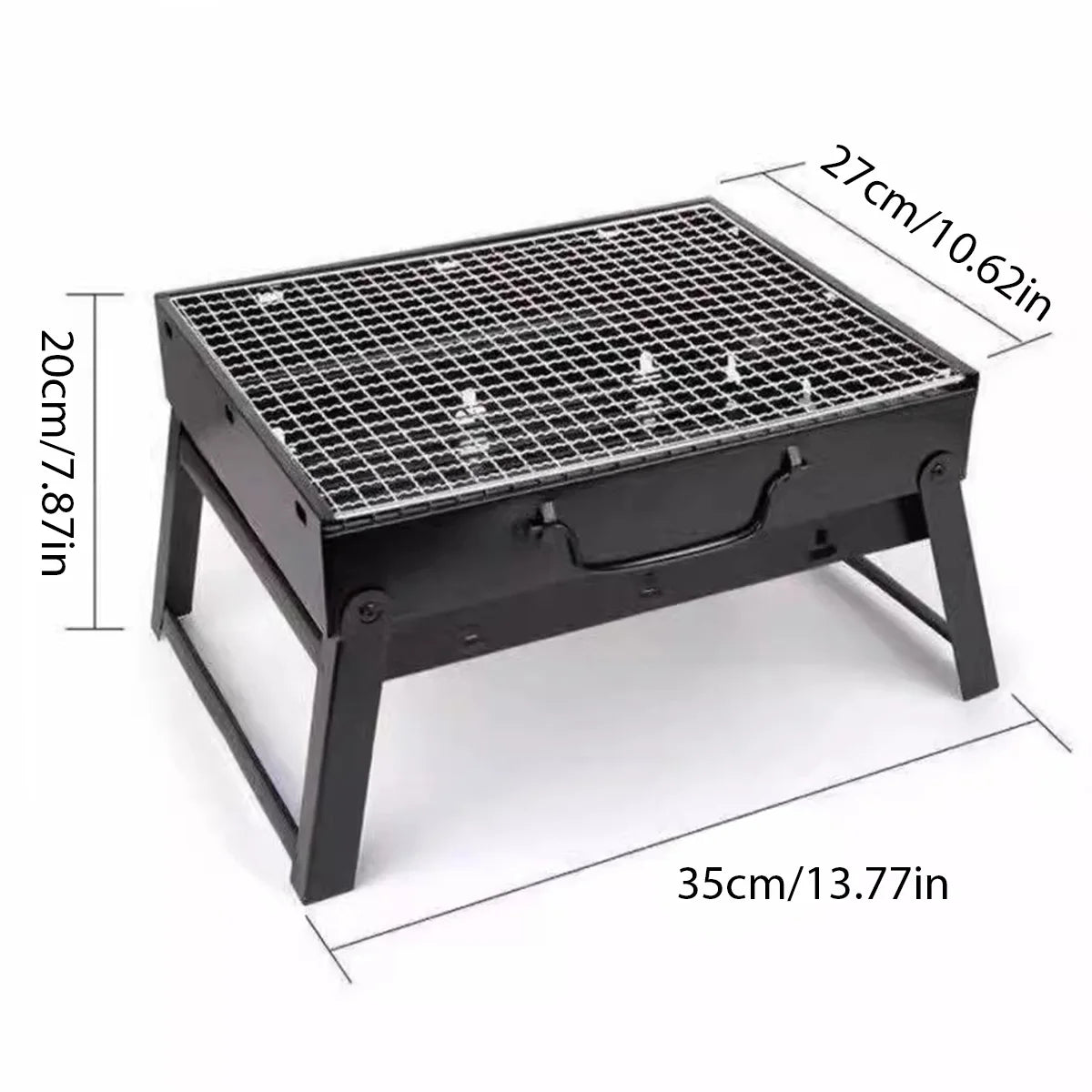 Portable BBQ Charcoal Grill Stainless Steel Mini Tool Kit for Outdoor Cooking Camping Picnic Beach