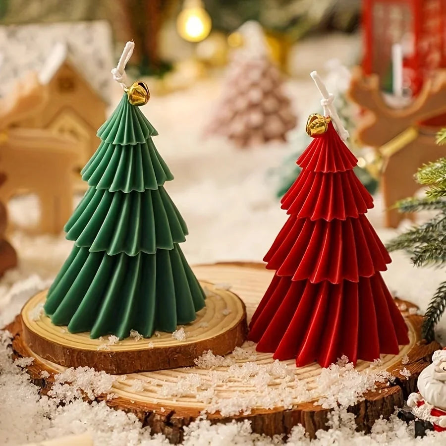 Christmas Tree Candle Silicone Mold DIY Resin Cement Kit