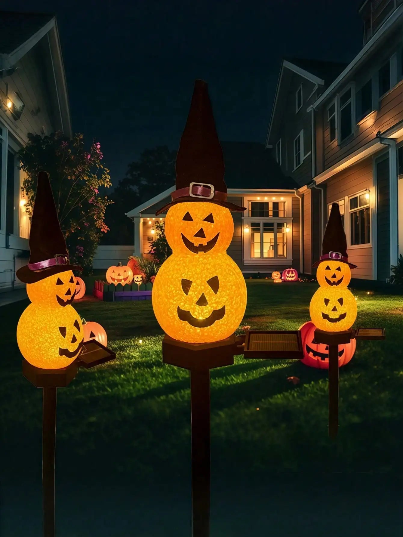 Halloween Pumpkin Solar Lawn Light Decorative Outdoor Garden