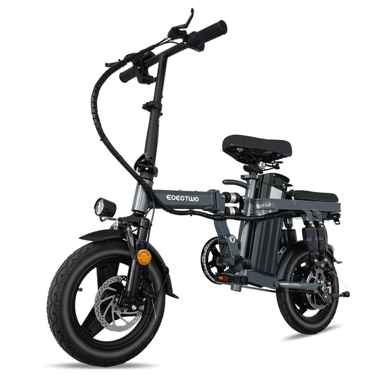 Electric Bikes for Adults Fast Folding Ebike 25MPH 600W Peak Motor with Shock Absorbers 24 to 32 Miles Commuter Bicycle
