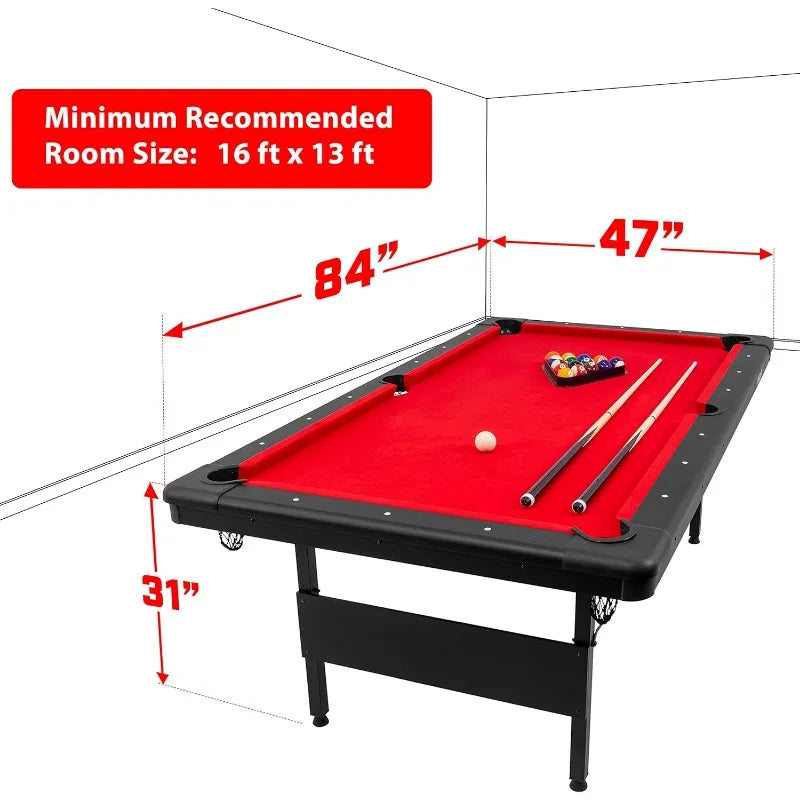 GoSports Portable Billiards Table 6 7 8 Feet With Full Set