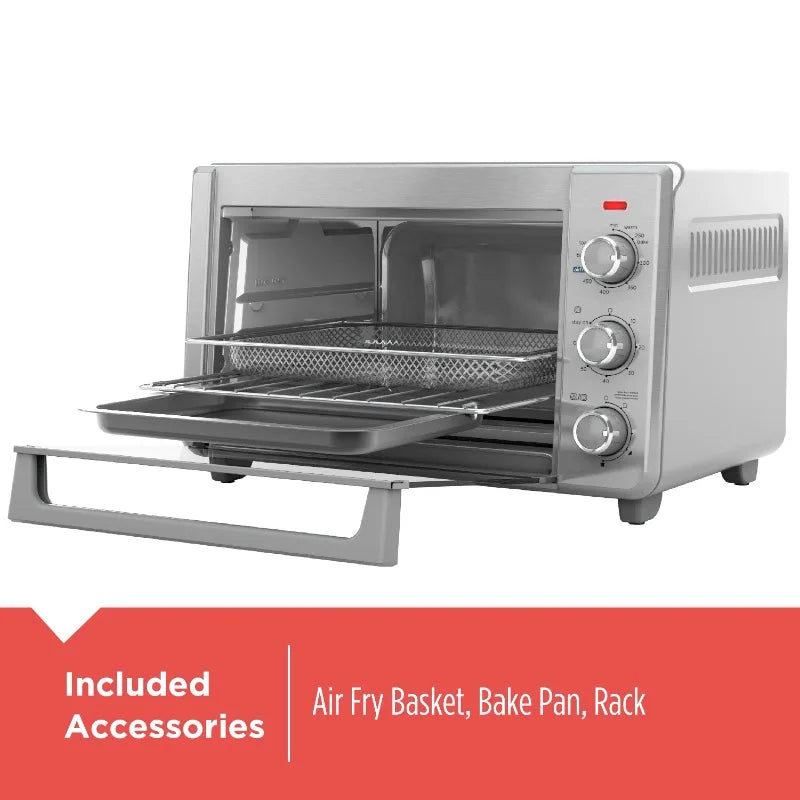 Black and Decker 6 Slice Crisp N Bake Air Fry Toaster Oven 078 Cubic Feet Interior