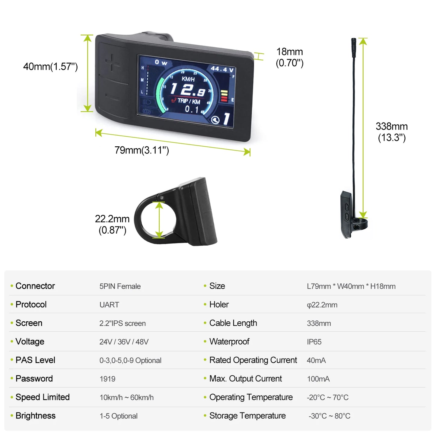 BAFANG UART CAN Display DPC18 DZ40 DM03 EKD01 Bluetooth
