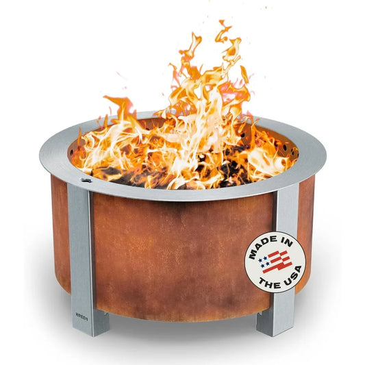 Smokeless Fire Pit X Series 24 Corten Steel 27 Point 5 Inch