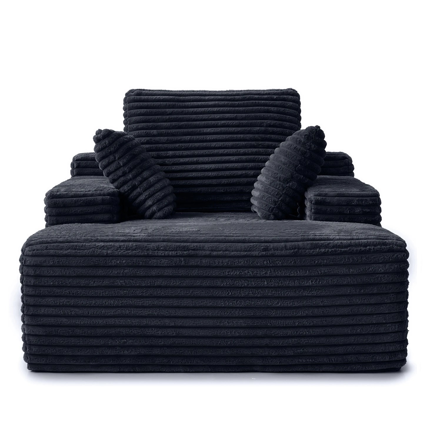 Sdoren 49 Inch Chaise Lounge Chair Corduroy Upholstered Deep Seat Sofa Bed