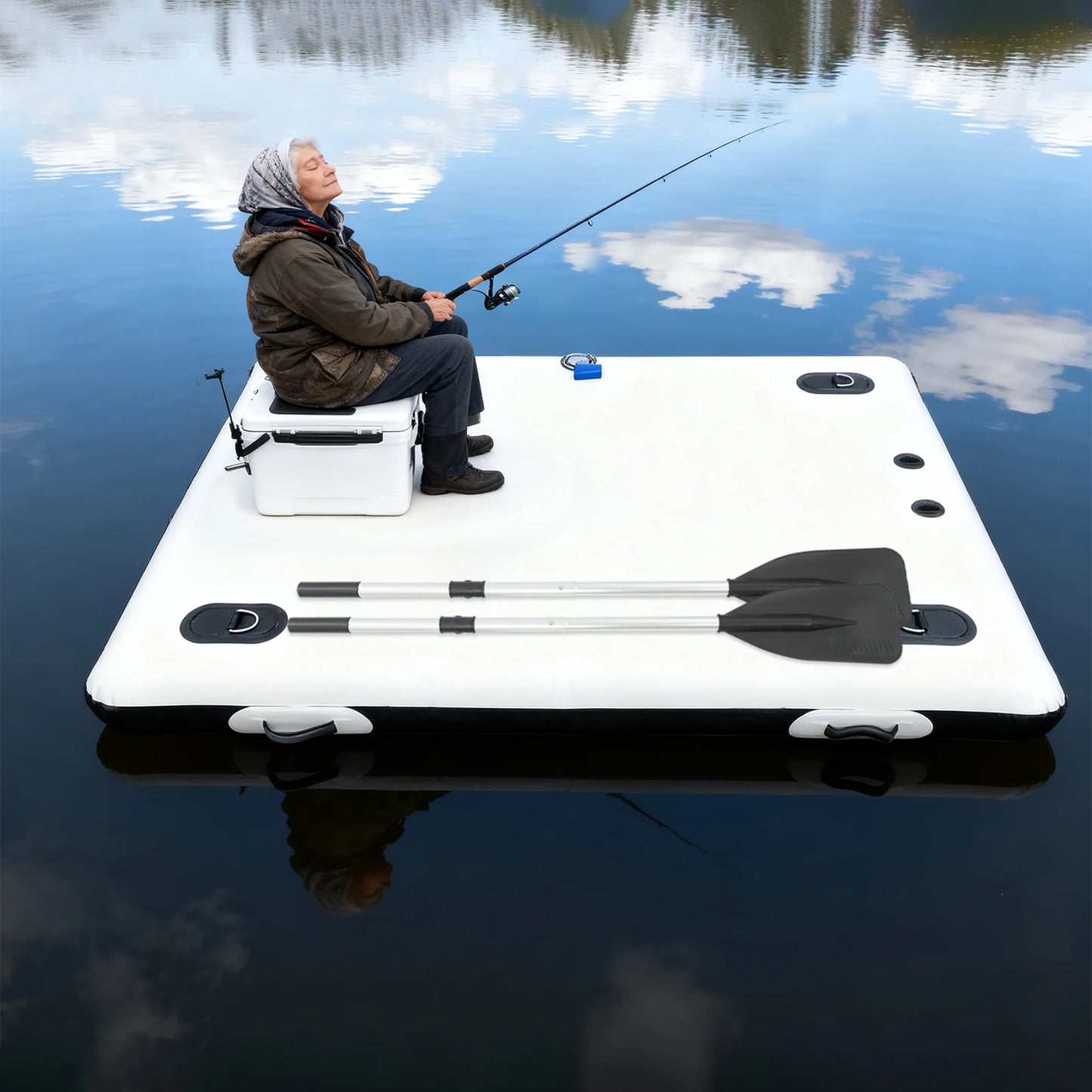 Portable Inflatable Floating Platform For Water Play 2m x 1.5m Raft