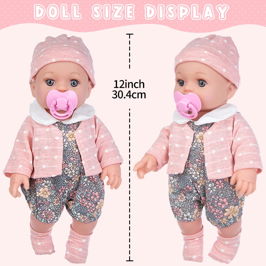 Twelve Inch Reborn Doll Washable Movable Limbs Toy For Kids