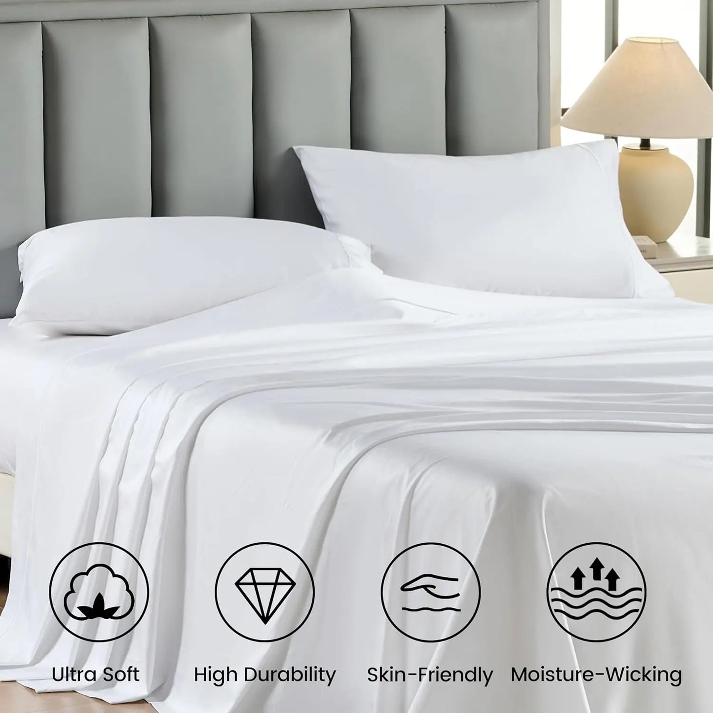 Simple And Opulence 100 Percent Egyptian Cotton 4Pc Set